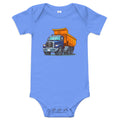Dump Truck Kids Onesie Blue