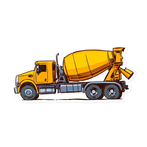 Yellow concrete cement mixer truck Magnet Large