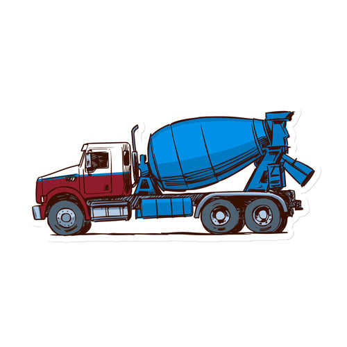 Concrete Cement Mixer Truck Magnet