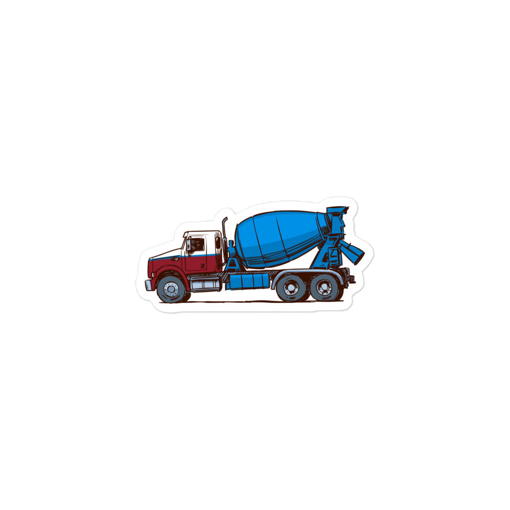 Concrete Mixer Truck Vinyl Sticker Decal small