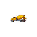  yellow concrete cement mixer truck vinyl sticker small