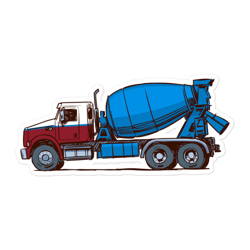 Concrete Mixer Truck Vinyl Sticker Decal Large