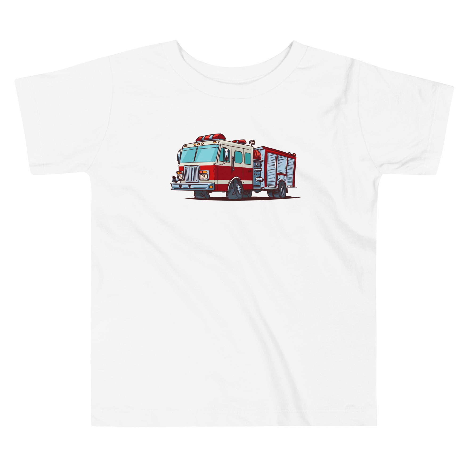 Fire Truck Toddler T-Shirt White
