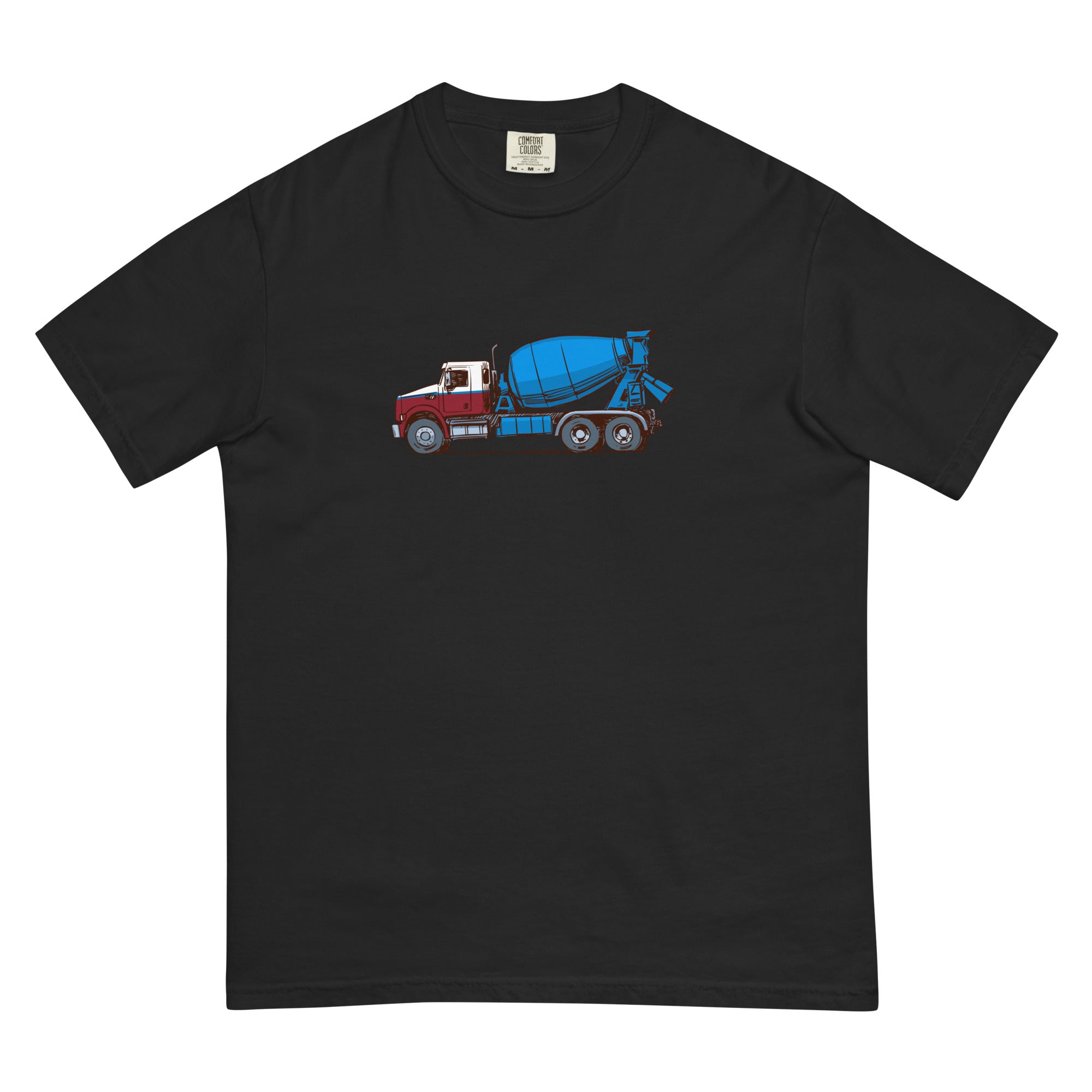 Concrete Cement Mixer Truck T-shirt Black